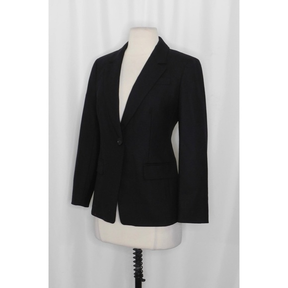 NWT!! J. CREW Helena Blazer Wool Blend Flannel Solid Black Size 2P 2 Petite - Picture 6 of 16
